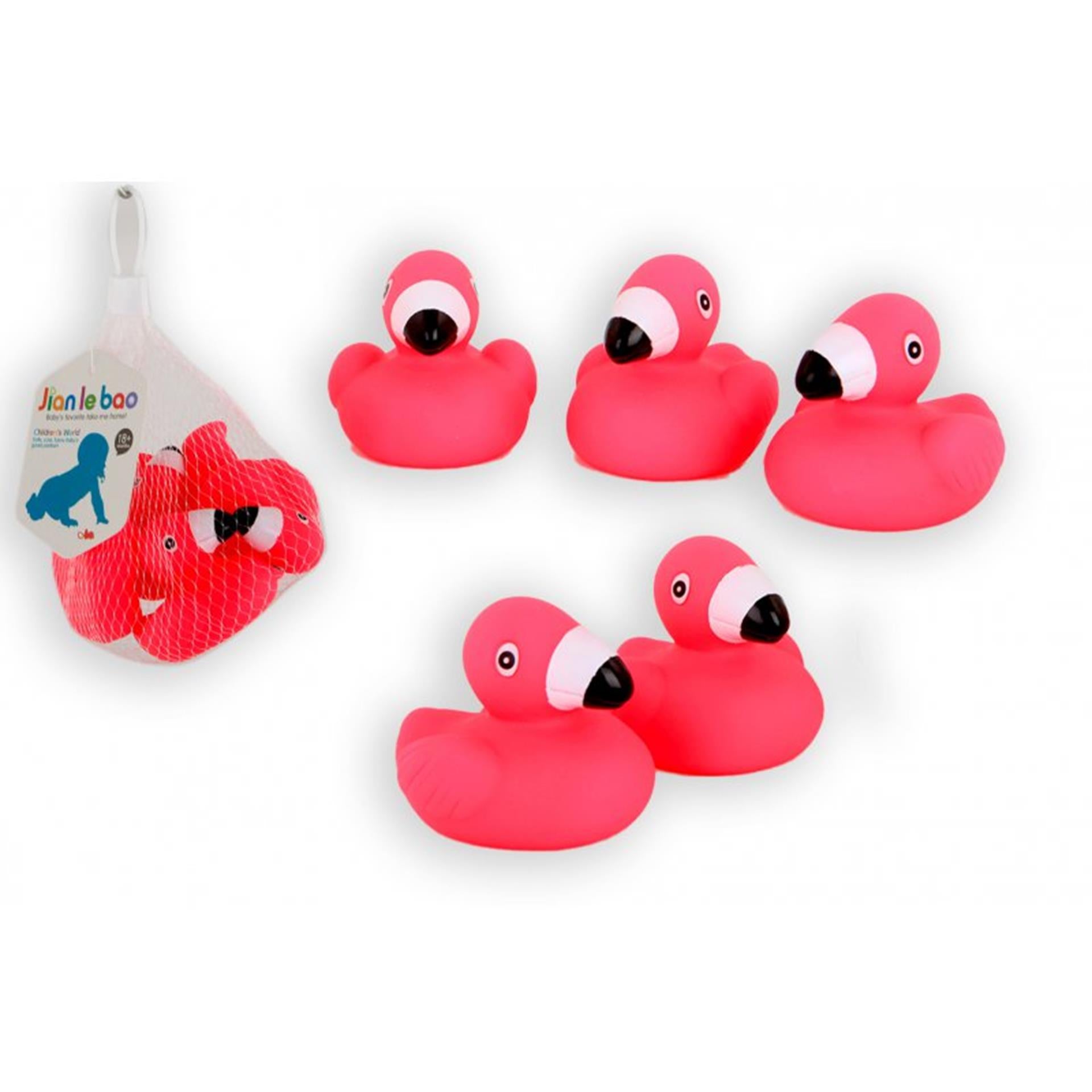 Figurines de bain Flamingo 6cm net de 5pcs