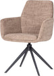 Chaise de salle à manger Woood Grant avec accoudoirs - mélange - sable - 88x61x63