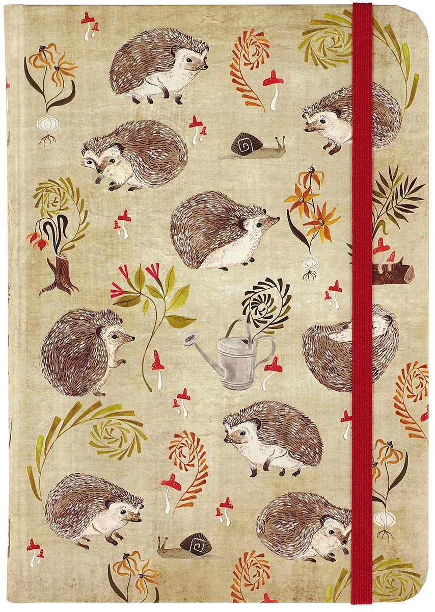 Carnet compact Peter Pauper - hérissons - avec fermeture élastique - 13x18 cm