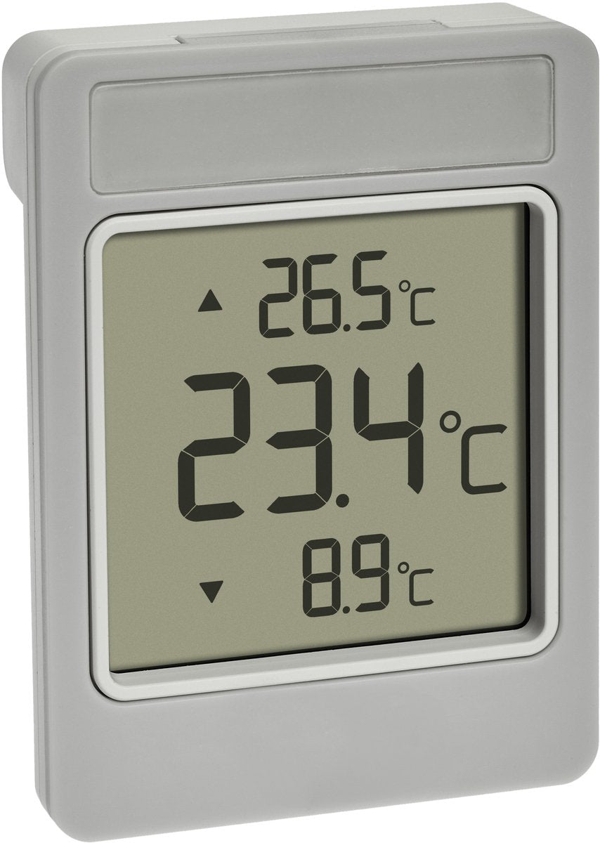 Tfa Dostmann Digitales Thermomètre de fenêtre Windoo 30.1067.15 Thermomètre de fenêtre Gris