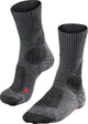 Falke tk1 chaussettes de marche en laine épaisse anti-ampoules en matériau fonctionnel hommes gris - taille 42-43