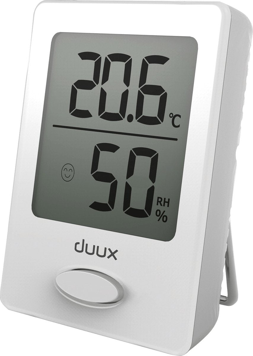 Thermomètre Duux sense + hygromètre à l'intérieur - batterie incluse - magnétique - blanc