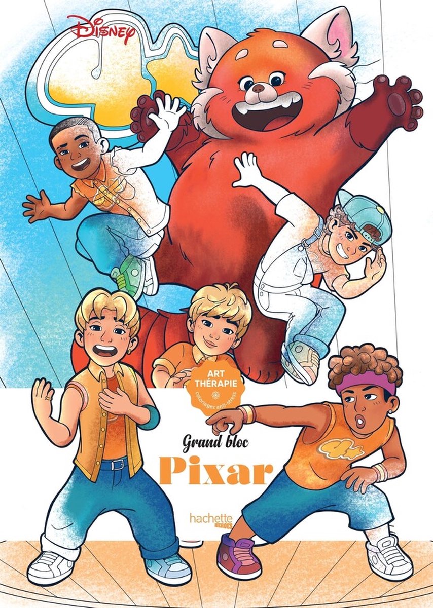 Hachette héros grand bloc disney - pixar - - livre de coloriage pour adultes