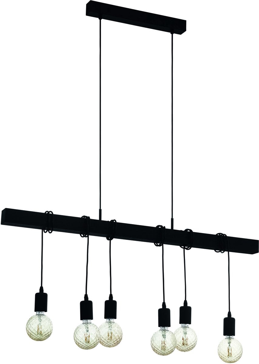 Lampe suspendue Eglo townshend - e27 - 100 cm - noire