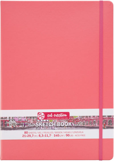 Talens art création carnet de croquis rouge corail 21 x 29,7 cm 140 g 80 feuilles