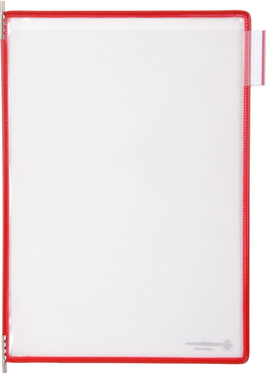 Présentoir Tarifold sac tarifold t-display rouge