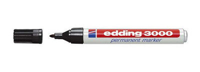 Edding 3000 marqueur permanent noir | 10 pièces