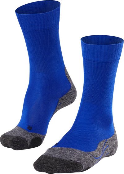 Falke tk2 cool anti-ampoules épais matériau fonctionnel lyocell chaussettes de marche hommes bleu - taille 44-45