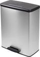 Poubelle Curver Decobin - 65l - rectangulaire - argent métallisé