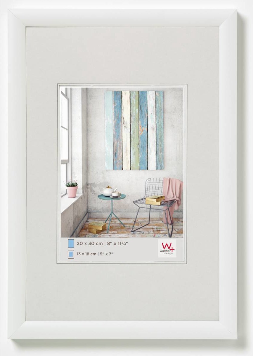 Walther trendystyle - cadre en plastique - format photo 30x40 cm - blanc