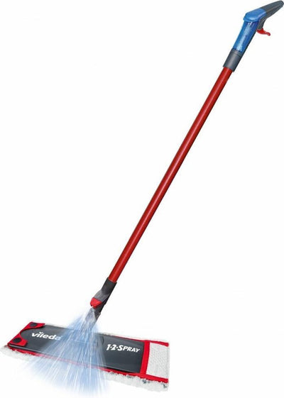 Viléda 1.2. spray spray mop - vadrouille en microfibre avec système de pulvérisation - convient à tous les types de sols