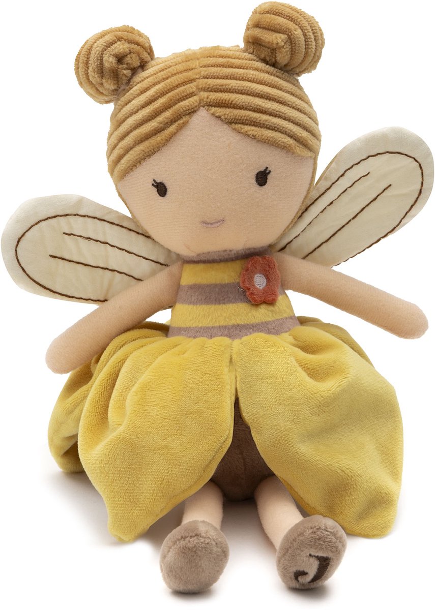 Poupée en peluche Jollein - lys d'abeille - tissu doux - abeille