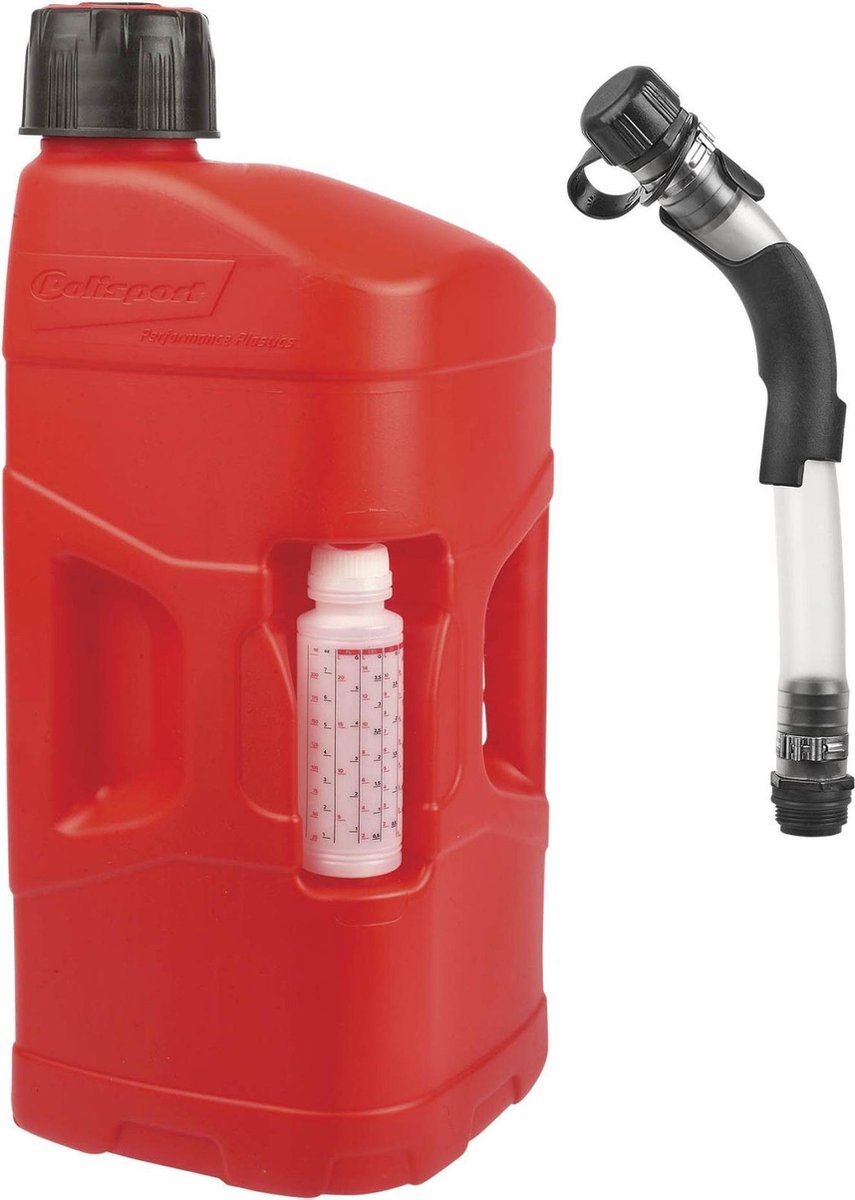 Bidon d'essence Polisport prooctane jerrycan avec tuyau 20l