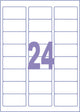 Étiquette Kangaro - copie laser jet d'encre - 63,5x33,9 mm - 100 feuilles - 24 autocollants par feuille - k-6333