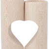 Porte-bougie chauffe-plat en bois Playwood, cœur, 2 pièces.