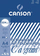 Canson bloc à dessin c à grain 224 g m² format 21 x 297 cm (a4)