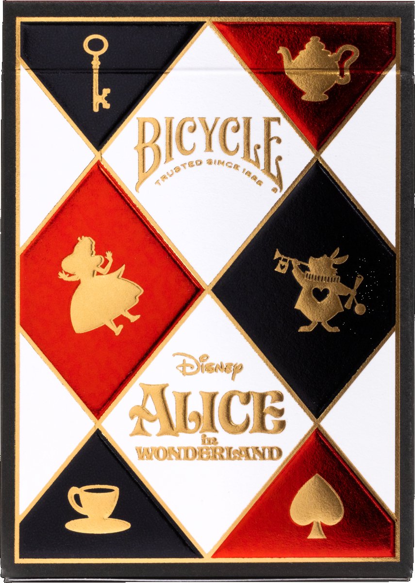 Bicycle Disney - Alice au pays des merveilles - cartes à jouer premium - poker - créatifs - objets de collection