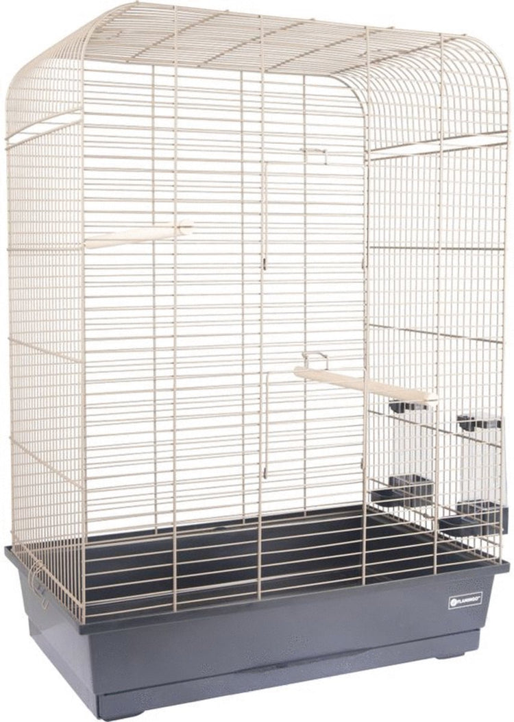 Cage à oiseaux Flamingo marja - cages à oiseaux - 54x34x75 cm métal anthracite