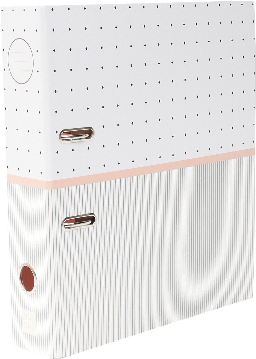Ancor classeur unique a4 2r 8cm points blanc