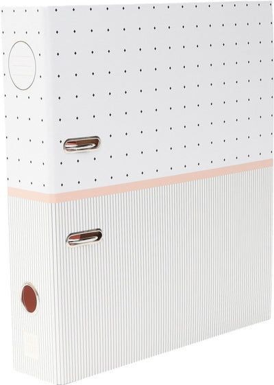 Ancor classeur unique a4 2r 8cm points blanc