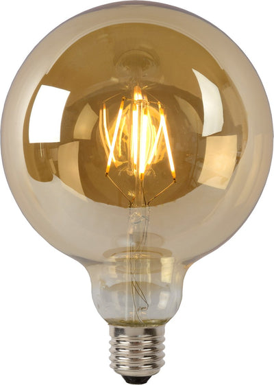 Lucide g125 - lampe à filament - ø 12,5 cm - LED dimmable - E27 - 1x8W 2700K - ambre
