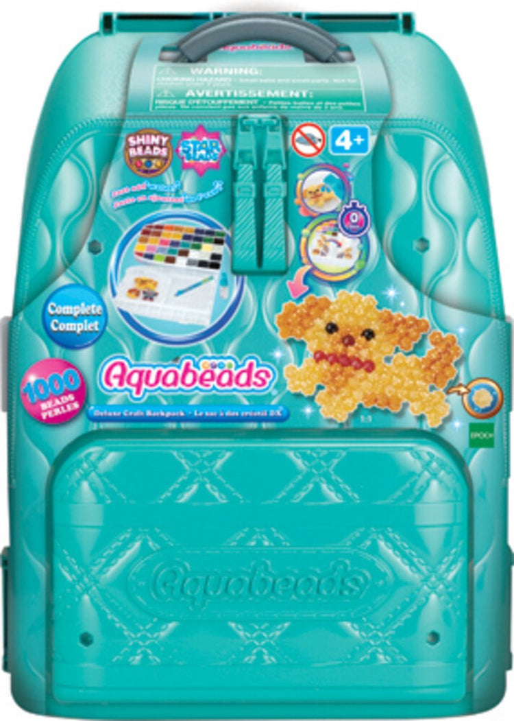 Sac à dos de luxe Aquabeads - ensemble complet de 1000 perles en 40 couleurs
