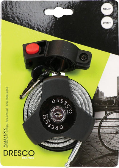 Dresco câble spirale serrure à poulie 100cm ø4mm