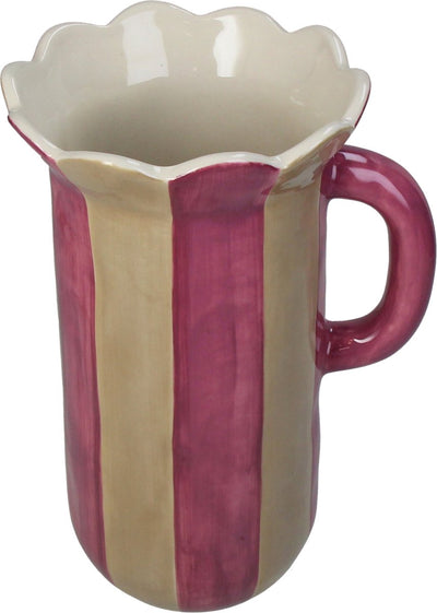 Vase collection HD rayures faïence 16x13,8x25,5cm