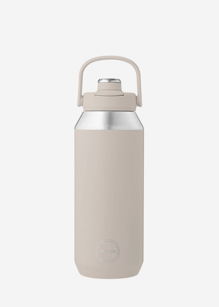 Aya ida aya ida - bouteille de sport - gourde - bouteille thermos - bouteille d'eau - acier inoxydable - 950 ml - beige crème