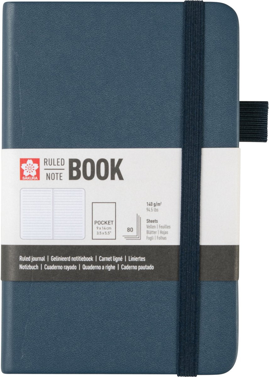 Sakura • carnet ligné 9x14cm indigo profond