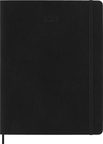 Agenda Moleskine 12 mois - 2027 - mensuel - xl - couverture souple - noir