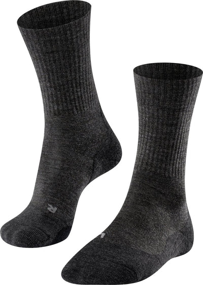 Falke tk2 laine anti-ampoules laine épaisse matériau fonctionnel chaussettes de randonnée hommes gris - taille 42-43