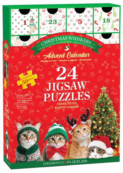 Eurographics - calendrier de l'avent, moustaches de Noël [calendrier de l'avent, moustaches de Noël] - 24×50 pièces 12,5×12,5 cm (l×h) - calendrier de l'avent