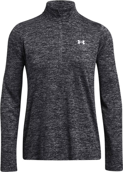Under armour tech 1 2 zip-twist-blk pull de sport femme - noir - blanc