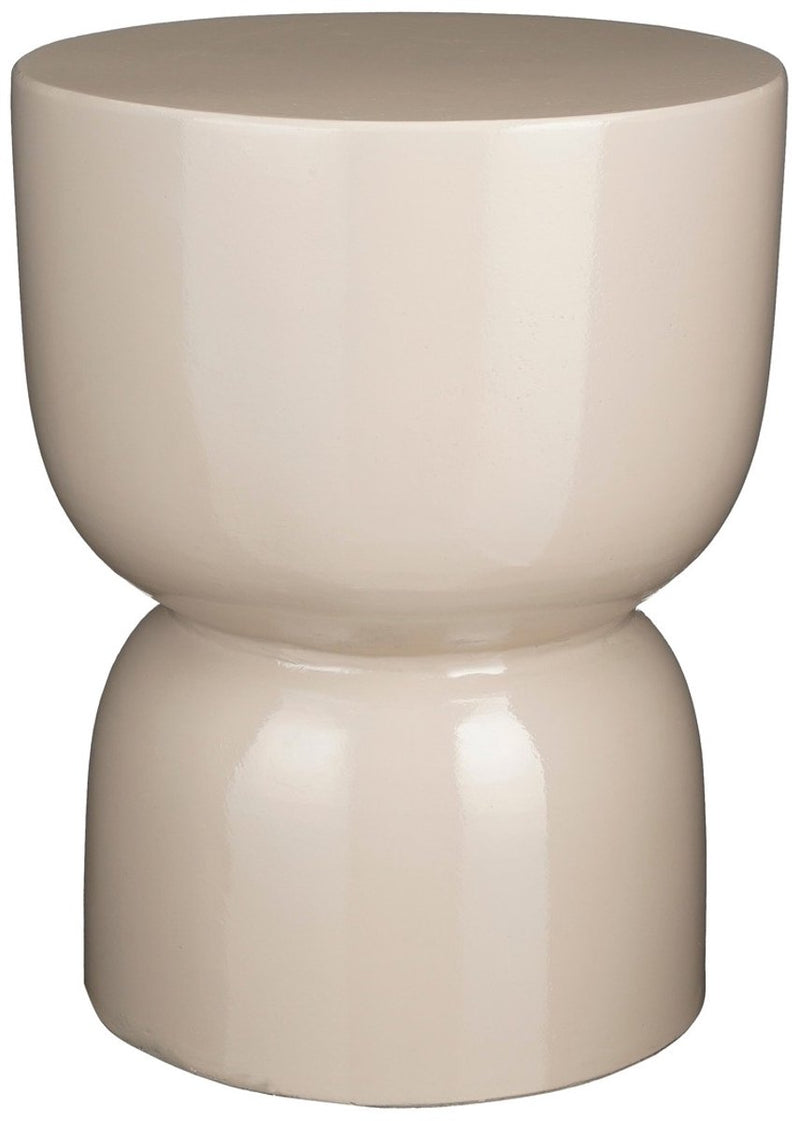 Mica decorations table d'appoint de scène - h45 x ø35 cm - ciment - beige