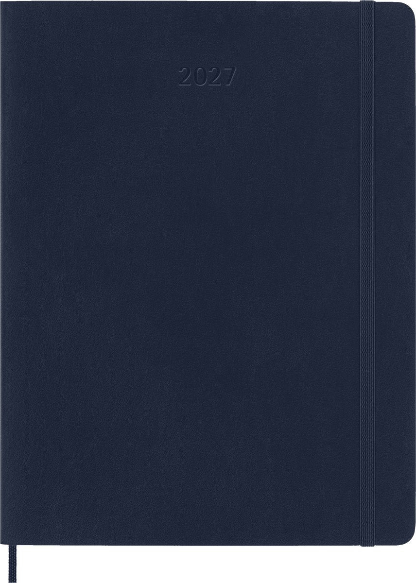 Agenda Moleskine 12 mois - 2027 - hebdomadaire - xl - couverture souple - bleu saphir