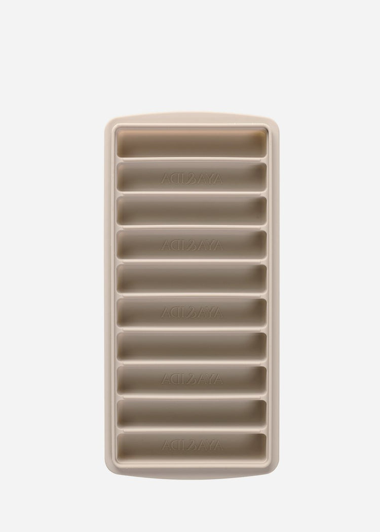 Aya ida aya ida - bac à glaçons - moule à glaçons - moule à glaçons en silicone avec couvercle - sans BPA - réutilisable - glaçons allongés pour bouteilles - boissons froides - beige crème