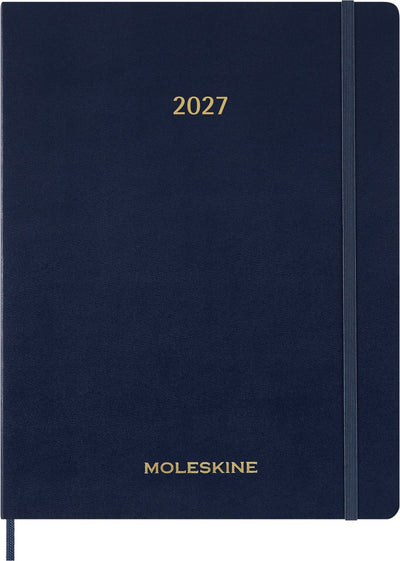 Agenda Moleskine 15 mois - 2027 - planificateur essentiel - hebdomadaire - vertical - xxl - bleu saphir