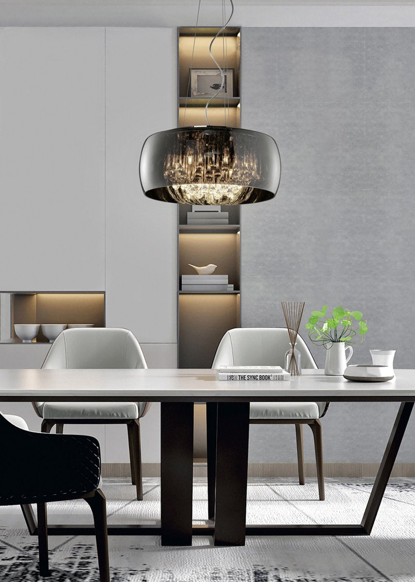 Trio vapore - lampe suspendue - chrome - excl. 6x g9 3 w - réglable en hauteur