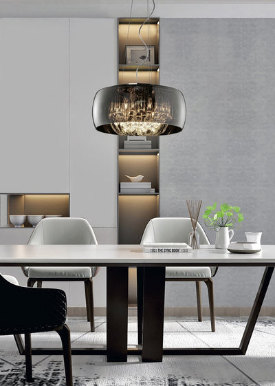 Trio vapore - lampe suspendue - chrome - excl. 6x g9 3 w - réglable en hauteur