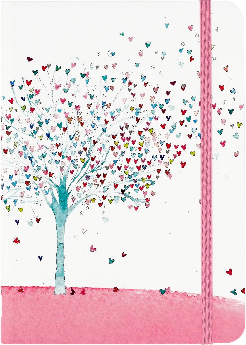 Carnet compact Peter Pauper - arbre de coeur - avec fermeture élastique - 13x18 cm