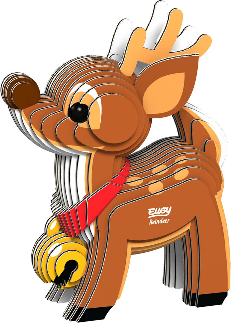 Puzzle 3D Eugy - Renne de Noël - Figurines de Noël - durable - collectionnez-les tous - 6 ans