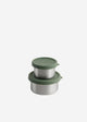 Aya ida aya ida - set de récipients à collations - boîte à lunch - boîte à pilules - ensemble de récipients alimentaires - récipient à granola - 100 ml + 200 ml - vert tropical
