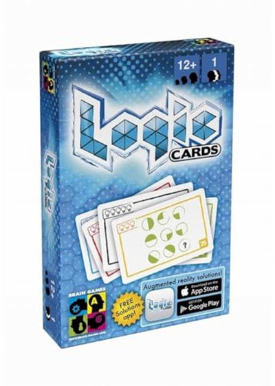 Jeux de réflexion, jeu de cartes logiques bleu - jeu éducatif pour enfants.