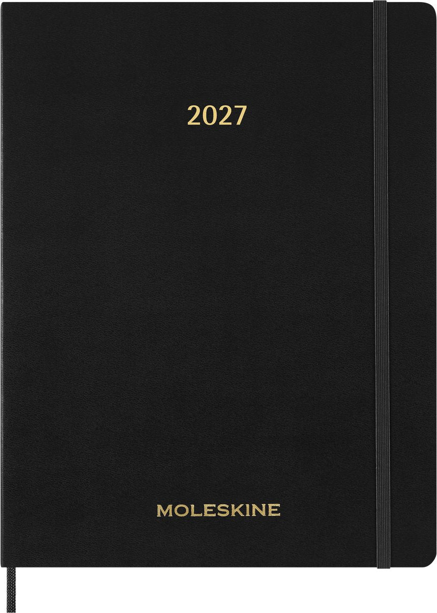 Agenda Moleskine 15 mois - 2027 - planificateur essentiel - hebdomadaire - vertical - xxl - noir