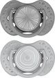 Difrax lovi sucette dynamique - classe - 6 à 18 mois - gris - 2 pièces