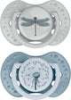 Difrax lovi sucette dynamique - classe - 6 à 18 mois - bleu vert - 2 pièces