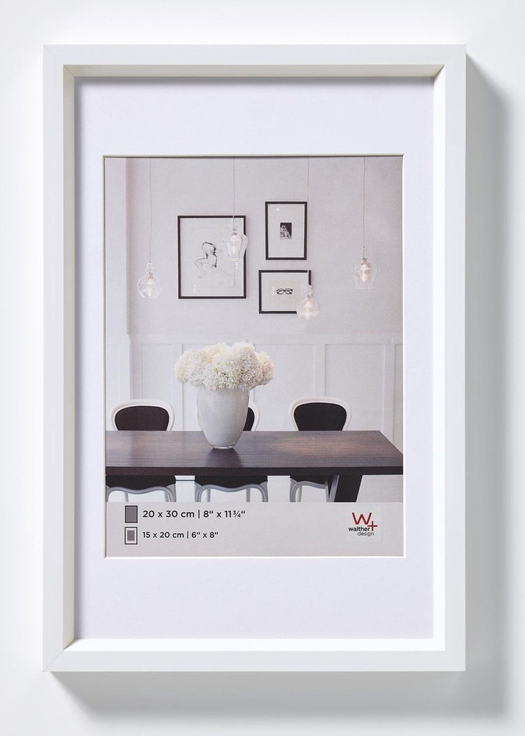 Style Walther en acier - cadre en plastique - format photo 40x60 cm - blanc