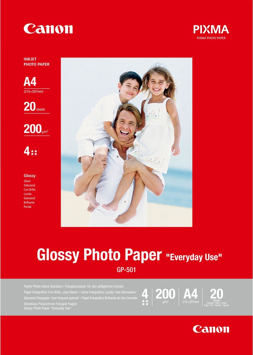 Papier photo brillant Canon gp-501 (20 feuilles)