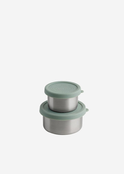 Aya ida aya ida - set de récipients à collations - boîte à lunch - boîte à pilules - ensemble de récipients alimentaires - récipient à granola - 100 ml + 200 ml - vert menthe